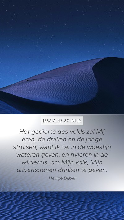 Jesaja 43:20 NLD Bible Verse Image