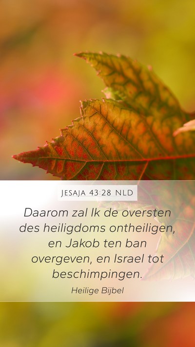Jesaja 43:28 NLD Bible Verse Image
