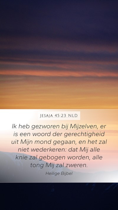 Jesaja 45:23 NLD Bible Verse Image
