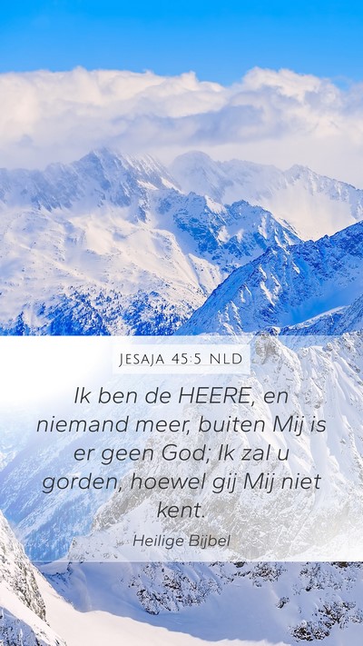 Jesaja 45:5 NLD Bible Verse Image