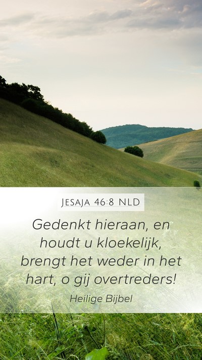 Jesaja 46:8 NLD Bible Verse Image
