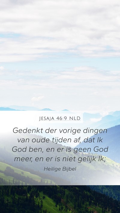 Jesaja 46:9 NLD Bible Verse Image