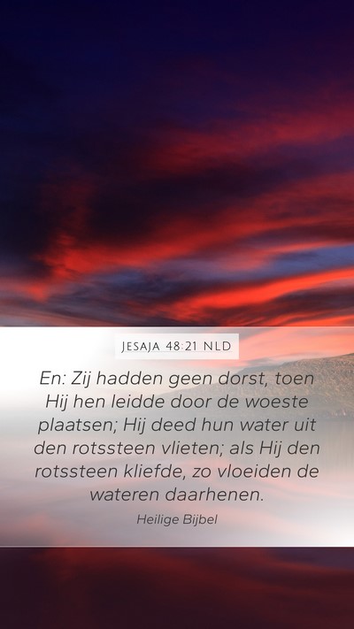 Jesaja 48:21 NLD Bible Verse Image