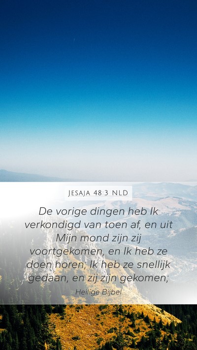 Jesaja 48:3 NLD Bible Verse Image