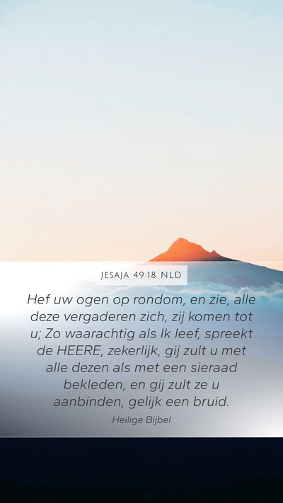 Jesaja 49:18 NLD Bible Verse Image