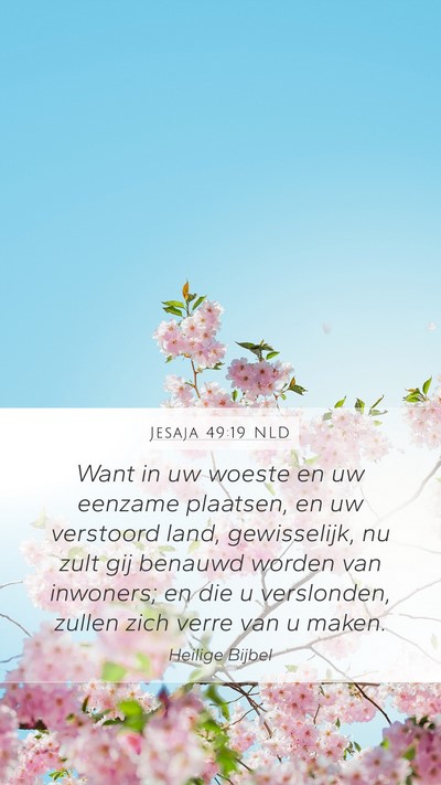 Jesaja 49:19 NLD Bible Verse Image