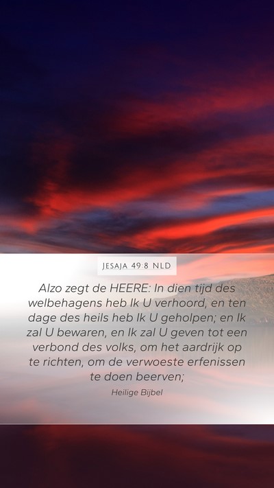 Jesaja 49:8 NLD Bible Verse Image