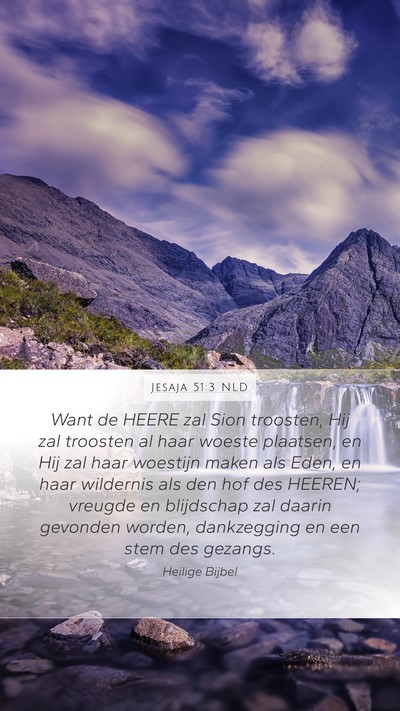 Jesaja 51:3 NLD Bible Verse Image