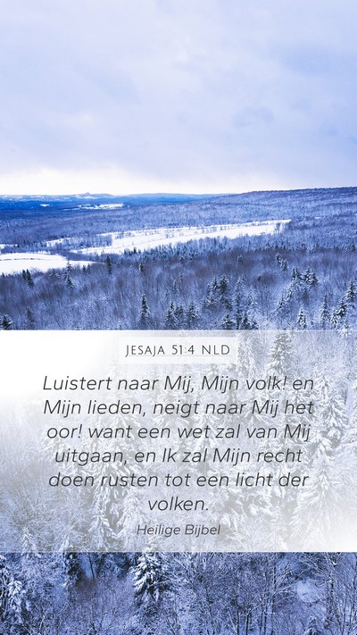 Jesaja 51:4 NLD Bible Verse Image