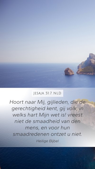 Jesaja 51:7 NLD Bible Verse Image