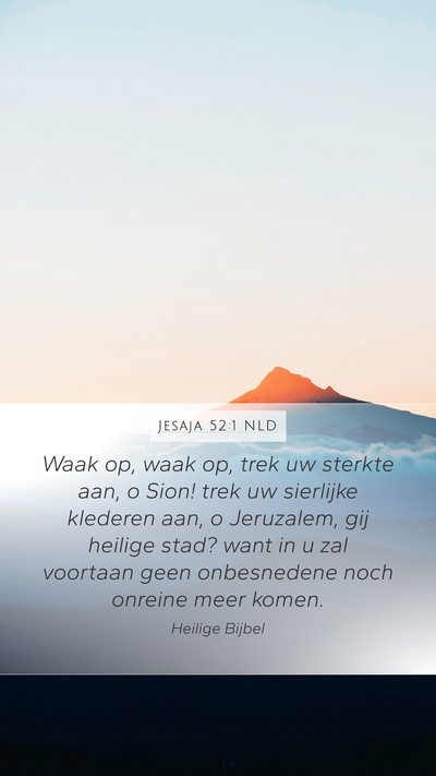 Jesaja 52:1 NLD Bible Verse Image