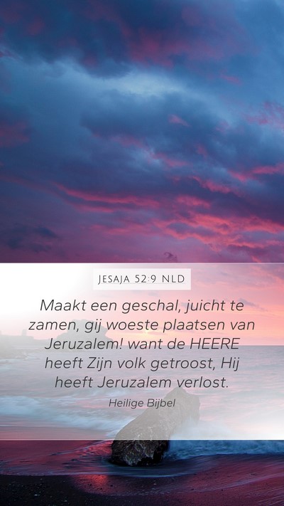 Jesaja 52:9 NLD Bible Verse Image