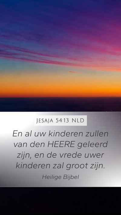 Jesaja 54:13 NLD Bible Verse Image