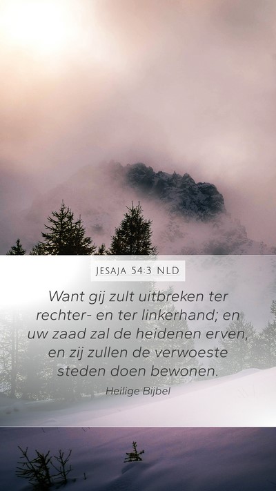 Jesaja 54:3 NLD Bible Verse Image