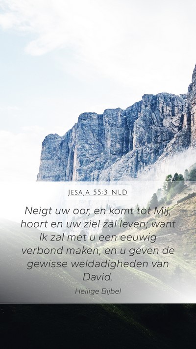 Jesaja 55:3 NLD Bible Verse Image