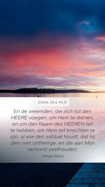 Jesaja 56:6 NLD Bible Verse Image