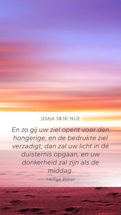 Jesaja 58:10 NLD Bible Verse Image