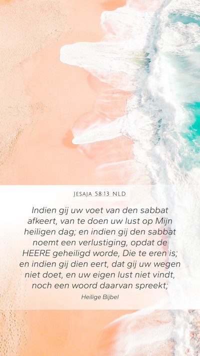 Jesaja 58:13 NLD Bible Verse Image