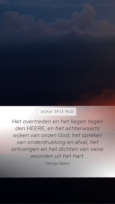 Jesaja 59:13 NLD Bible Verse Image