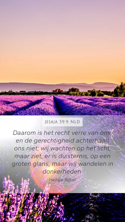 Jesaja 59:9 NLD Bible Verse Image