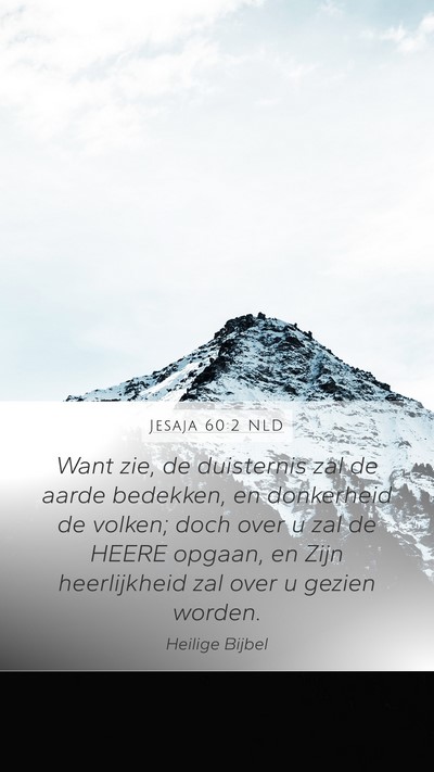 Jesaja 60:2 NLD Bible Verse Image