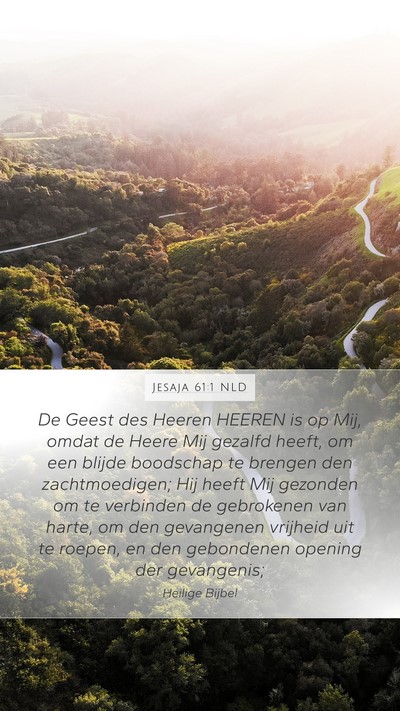 Jesaja 61:1 NLD Bible Verse Image