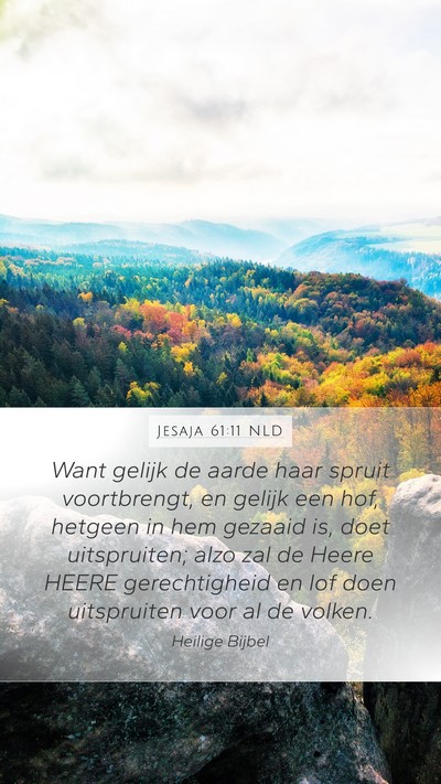 Jesaja 61:11 NLD Bible Verse Image
