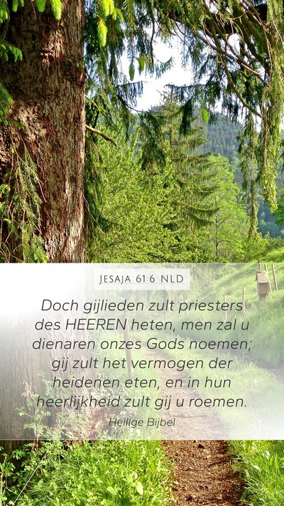 Jesaja 61:6 NLD Mobile Phone Wallpaper - Doch gijlieden zult priesters des HEEREN heten, - Mobile Bible Verse Wallpaper