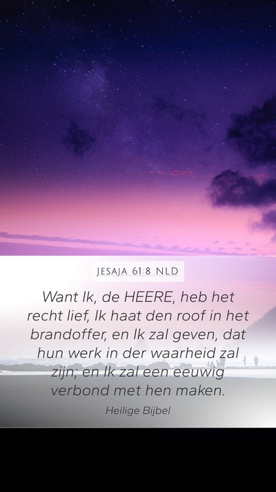 Jesaja 61:8 NLD Bible Verse Image