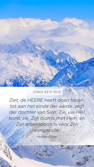Jesaja 62:11 NLD Bible Verse Image