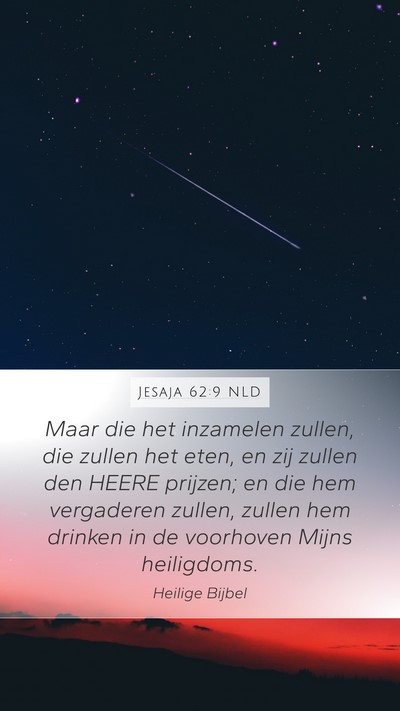 Jesaja 62:9 NLD Mobile Phone Wallpaper - Maar die het inzamelen zullen, die zullen het - Mobile Bible Verse Wallpaper