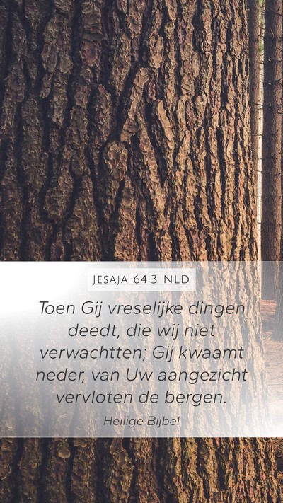 Jesaja 64:3 NLD Bible Verse Image