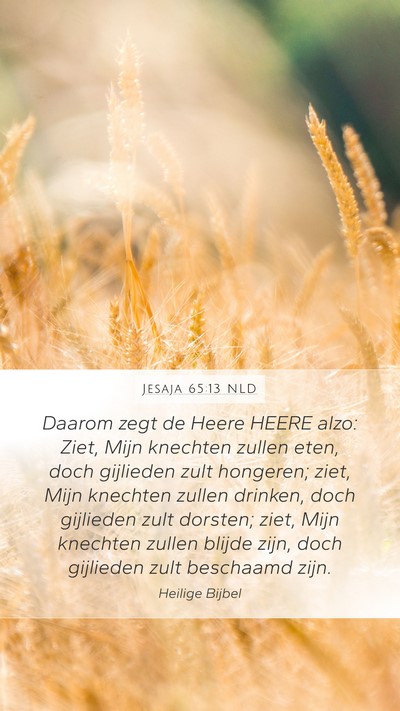 Jesaja 65:13 NLD Bible Verse Image
