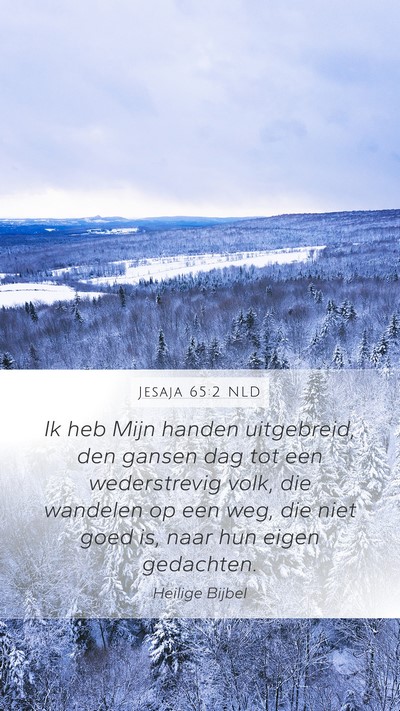 Jesaja 65:2 NLD Bible Verse Image