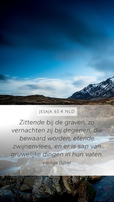 Jesaja 65:4 NLD Bible Verse Image