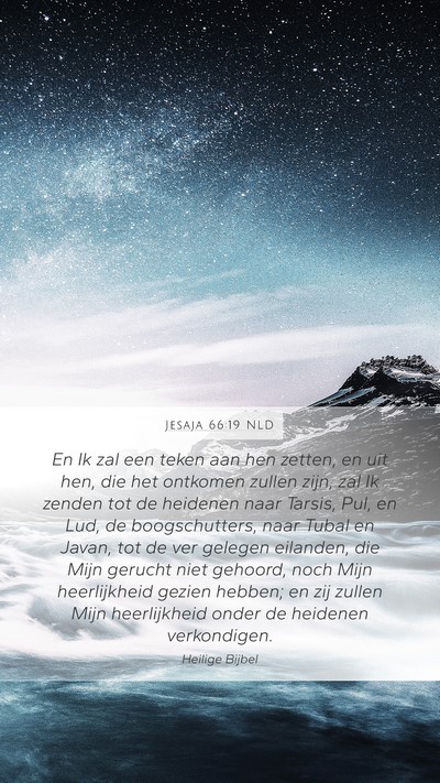 Jesaja 66:19 NLD Bible Verse Image