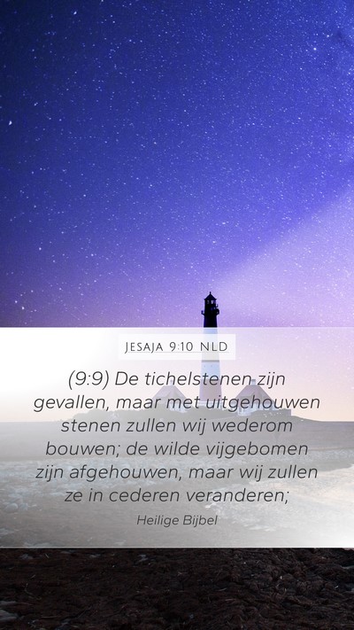 Jesaja 9:10 NLD Bible Verse Image
