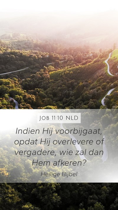 Job 11:10 NLD Bible Verse Image