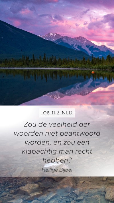 Job 11:2 NLD Bible Verse Image