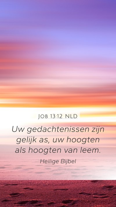 Job 13:12 NLD Bible Verse Image