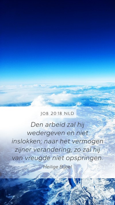 Job 20:18 NLD Bible Verse Image