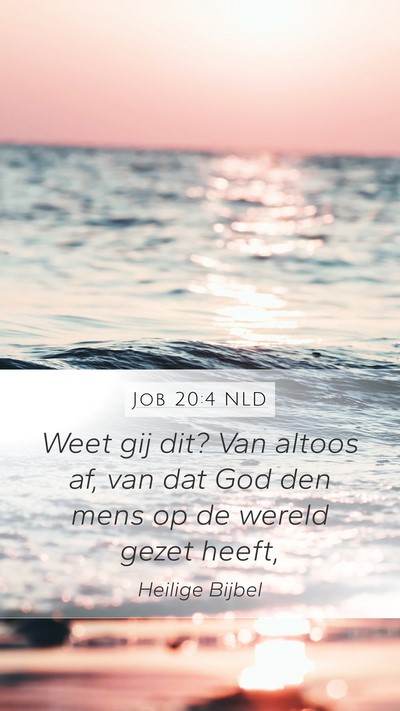 Job 20:4 NLD Bible Verse Image