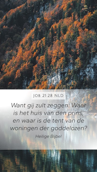 Job 21:28 NLD Bible Verse Image