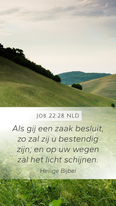 Job 22:28 NLD Bible Verse Image
