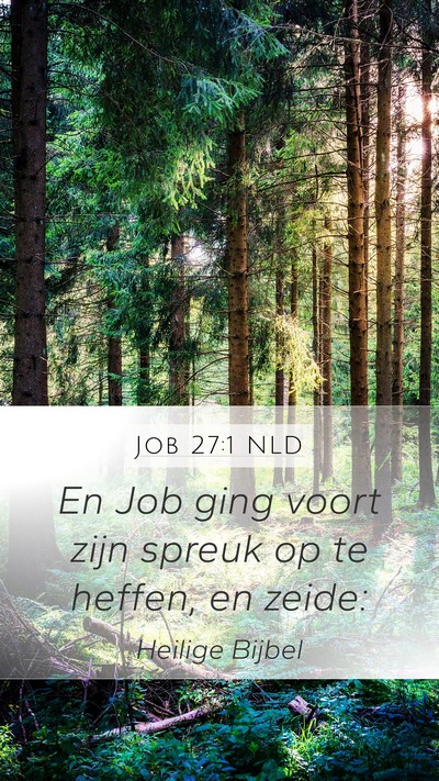 Job 27:1 NLD Bible Verse Image