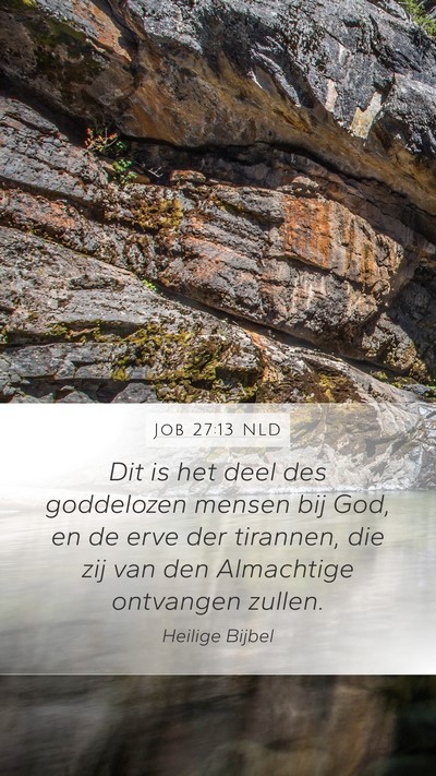 Job 27:13 NLD Bible Verse Image