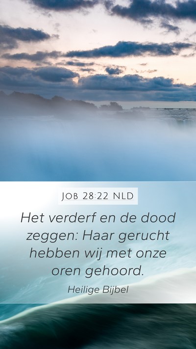 Job 28:22 NLD Bible Verse Image