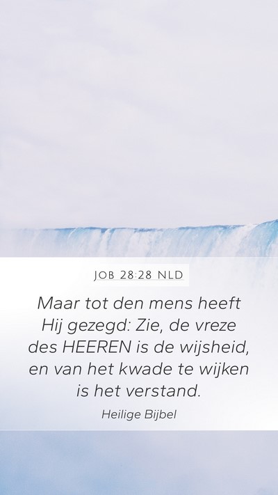 Job 28:28 NLD Bible Verse Image