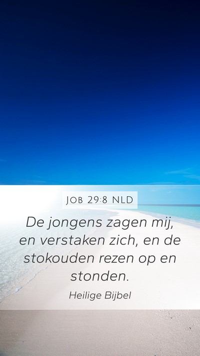 Job 29:8 NLD Mobile Phone Wallpaper - De jongens zagen mij, en verstaken zich, en de - Mobile Bible Verse Wallpaper