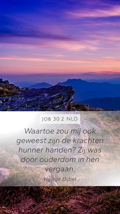 Job 30:2 NLD Mobile Phone Wallpaper - Waartoe zou mij ook geweest zijn de krachten - Mobile Bible Verse Wallpaper
